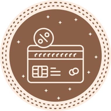 Kredi Kartı Çizgisi Simgesi Basit Görüntü Beyaz Arkaplanda İzole Edildi