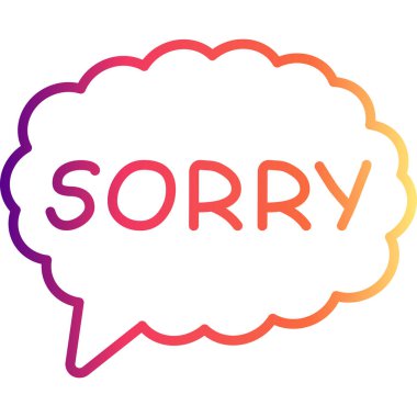 Konuşma balonu çizgisi simgesi, metin basit illüstrasyonlu web etiketi