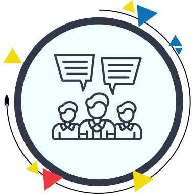 Tartışma. Web simgesi basit illüstrasyon