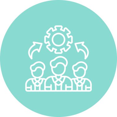 Personel Eğitimi Web simgesi vektör illüstrasyonu