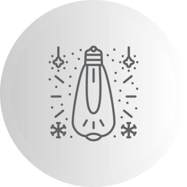 Modern Ampul simgesinin vektör çizimi