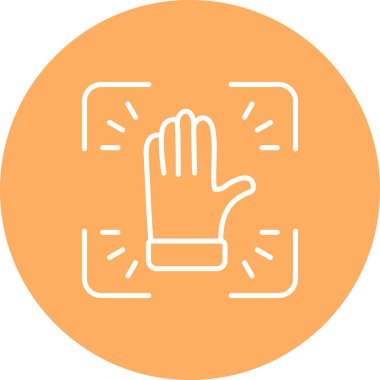 Parmak izi Çizgisi Simgesi Beyaz Arkaplanda İzole Edildi  