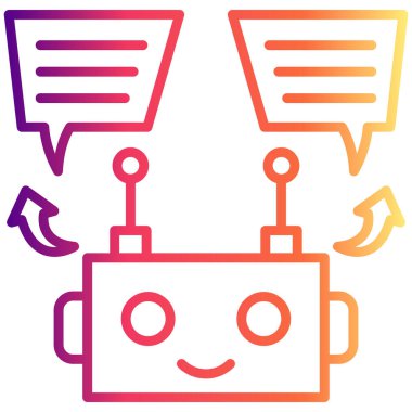 Sohbet robotu yardımcı simgesi, çevrimiçi destek