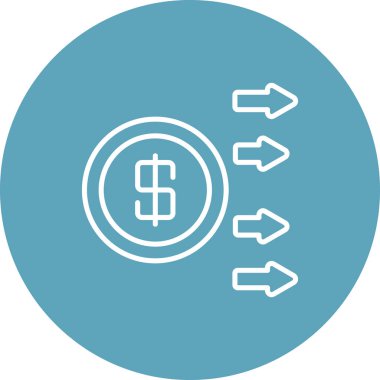 Yatırım web simgesi vektör illüstrasyonu