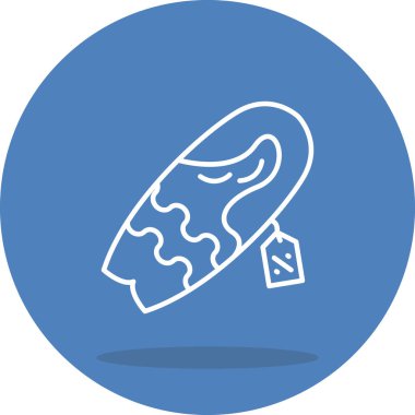 Sörf tahtası web simgesi vektör çizimi