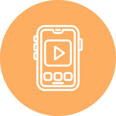 Çal düğmesi olan cep telefonu ekranı