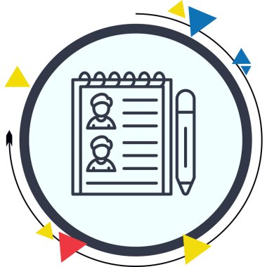 Kısa liste web simgesi vektör illüstrasyonu