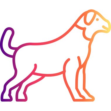 Köpek vektör simgesi, modern basit illüstrasyon