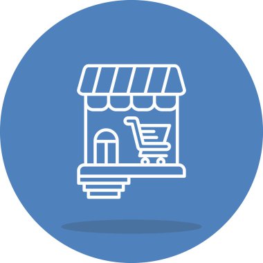 Dükkanı web simge vektör çizim
