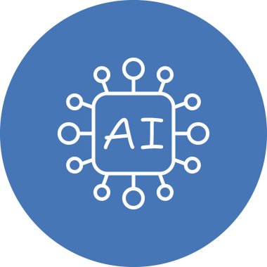 Yapay zeka satırı simgesi, vektör çizim