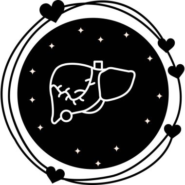 Karaciğer ağ ikonu vektör illüstrasyonu