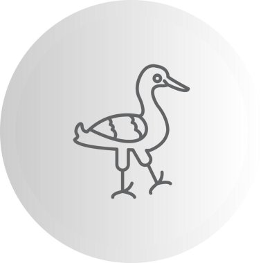 Great Crested Grebe ikon vektör illüstrasyon tasarımı