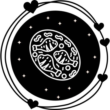 Kızarmış tavuk yüksek çözünürlüklü minimum vektör tasarımı