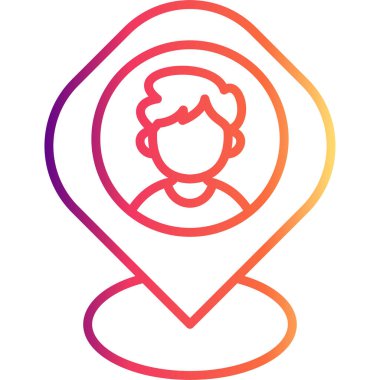 konum web simgesi vektör illüstrasyonu