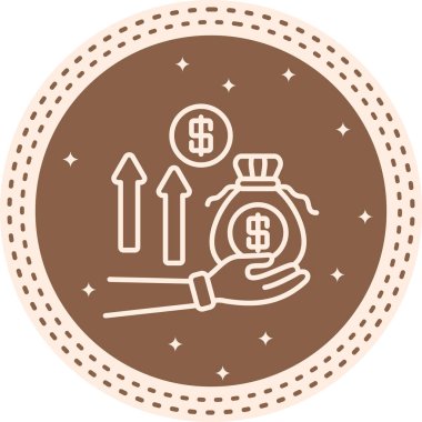 Yatırım konsepti simgesi, vektör illüstrasyonu basit tasarım