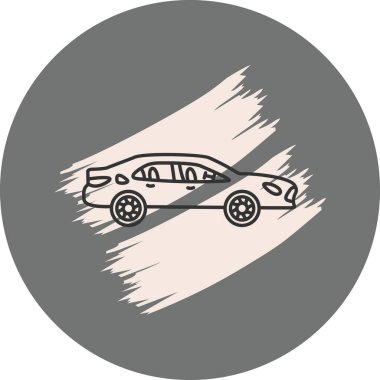 Toyota Camry Simgesi, Vektör İllüstrasyonu 