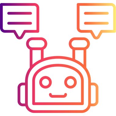 Bot simgesi, vektör illüstrasyonu basit tasarım