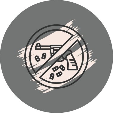 Silah ve mühimmatı yasaklayan sembollü silah işareti yok..