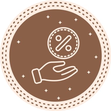 İndirimli web simgesi vektör illüstrasyonu