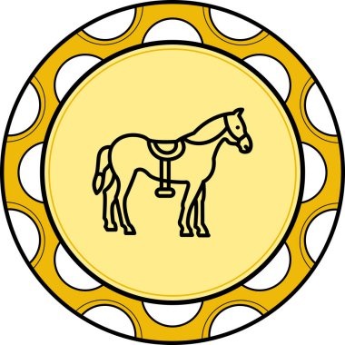 Battle Horse Eşsiz Yenilikçi Dijital Grafik Sembolü