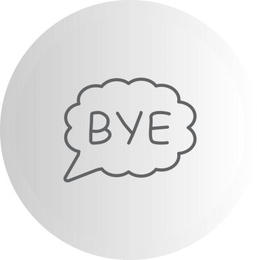 Konuşma balonu çizgisi simgesi, metin basit illüstrasyonlu web etiketi