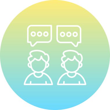 Konuşma web simgesi vektör illüstrasyonu