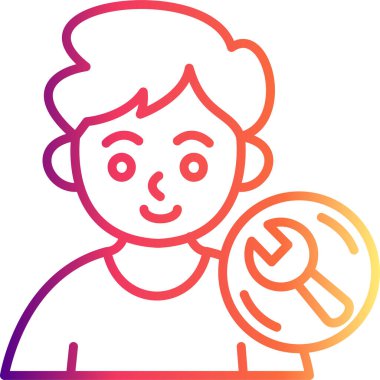 Kullanıcı Rolü Web simgesi vektör çizimi