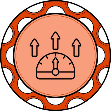 Performans web simgesi vektör illüstrasyonu