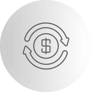 Yatırım konsepti simgesi, vektör illüstrasyonu basit tasarım