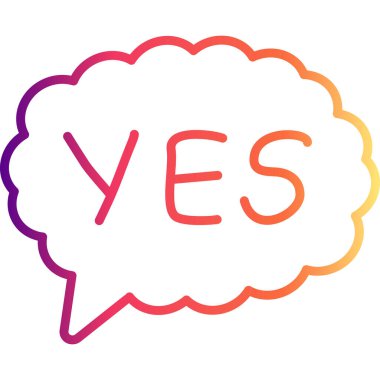 Konuşma balonu çizgisi simgesi, metin basit illüstrasyonlu web etiketi