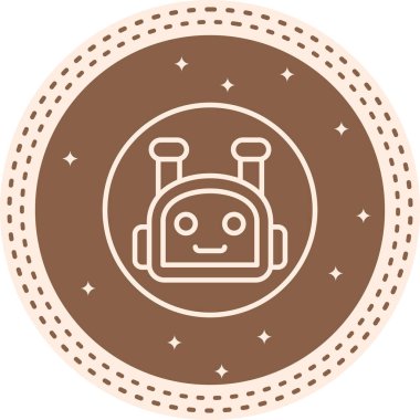 Bot simgesi, vektör illüstrasyonu basit tasarım