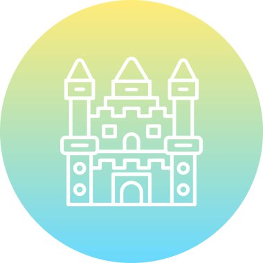 Kum Kalesi Minimum Yüksek Çözünürlüklü Vektör Düzeni