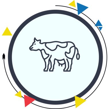 Cow web icon vector illustration