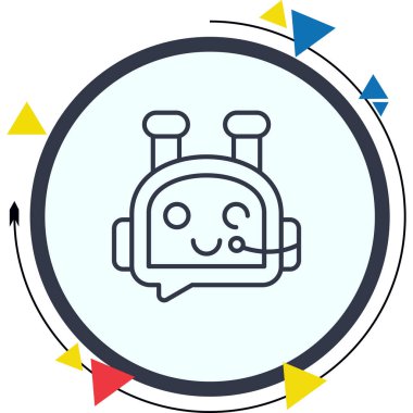 Bot simgesi, vektör illüstrasyonu basit tasarım