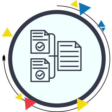 Dosya Yönetimi Asgari Dijital Grafik Sembolü