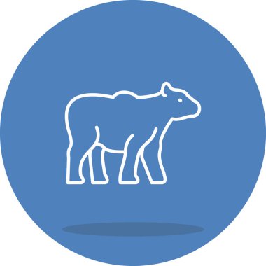 Kutup Ayısı simgesi vektör çizimi tasarımı