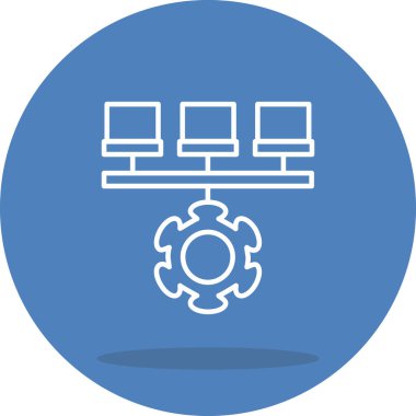 Mantıksal ağ simgesi, basit vektör tasarımı