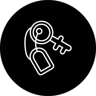 Oda Anahtarı Yenilikçi Düz Ürün Tasarım Sembolü