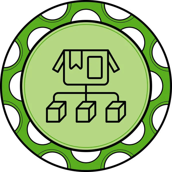 Dağıtım web simgesi vektör illüstrasyonu