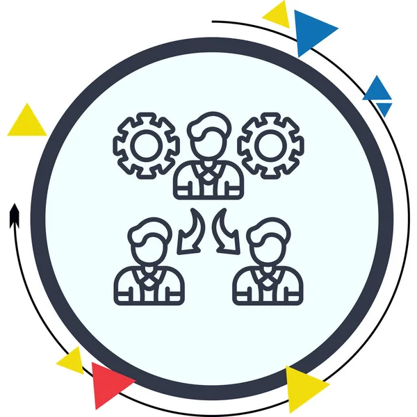 takım web simgesi vektör illüstrasyonu