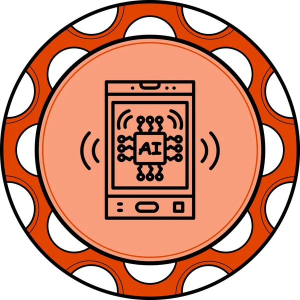 Devre kartlı mikroçip simgesi. Doğrusal ve siluet biçimi.