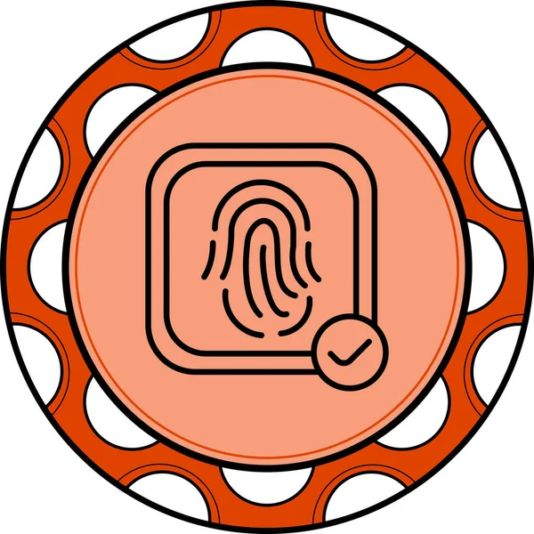 Biyometrik Tanıma simgesi vektör illüstrasyonu