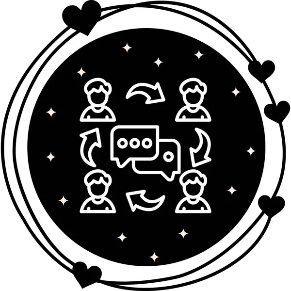 Commuication web simgesi vektör çizimi