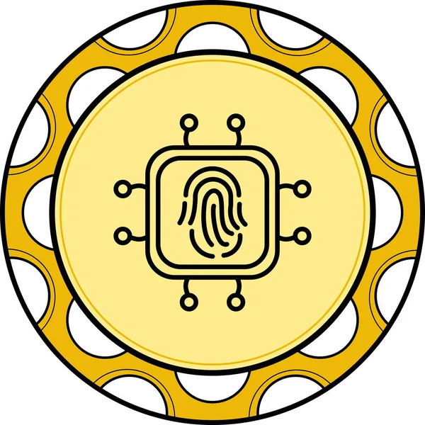 Biyometrik web simgesi vektör çizimi