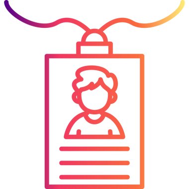 Kimlik kartı web cion vektör illüstrasyonu