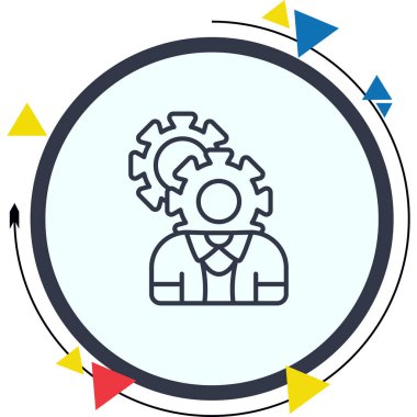 yönetim web simgesi vektör illüstrasyonu