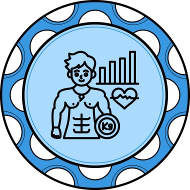 Eğitmen web cion vektör illüstrasyonu