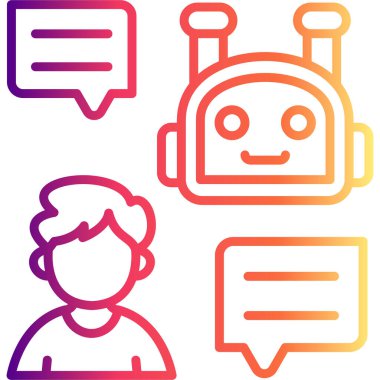 Konuşma web simgesi vektör illüstrasyonu