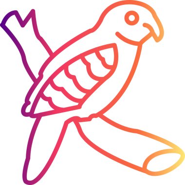 Kakapo kuş ağı simgesi, vektör illüstrasyonu      