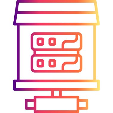 veritabanı web simgesi vektör çizimi